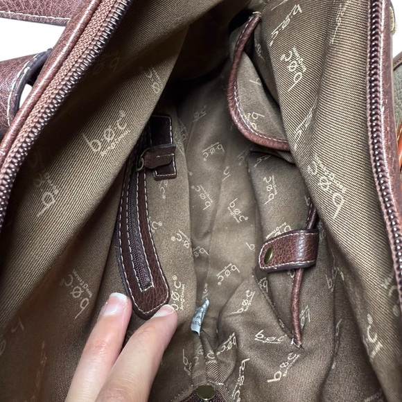 b.o.c. Brown Backpack Western Stitch Detail - Picture 3 of 4